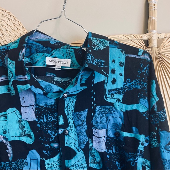 Vintage Montello XL Button up flowy shirt. - Picture 2 of 11